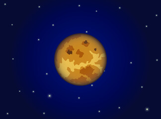 Obraz na płótnie Canvas Planet Venus in space vector