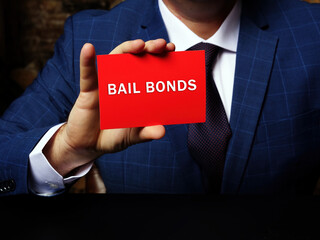 Conceptual photo about BAIL BONDS with written phrase. Conceptual photo showing an agreement by a...