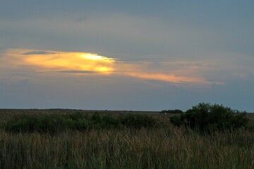 sunset storm in the Everglades National Park