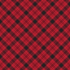 Red Chevron Plaid Tartan textured Seamless Pattern Design