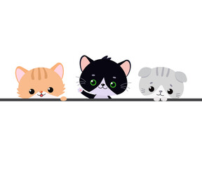 Cute funny cat characters