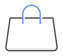 Colored line bag icon