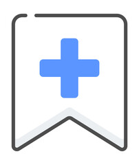 Obraz premium Colored line bookmark icon