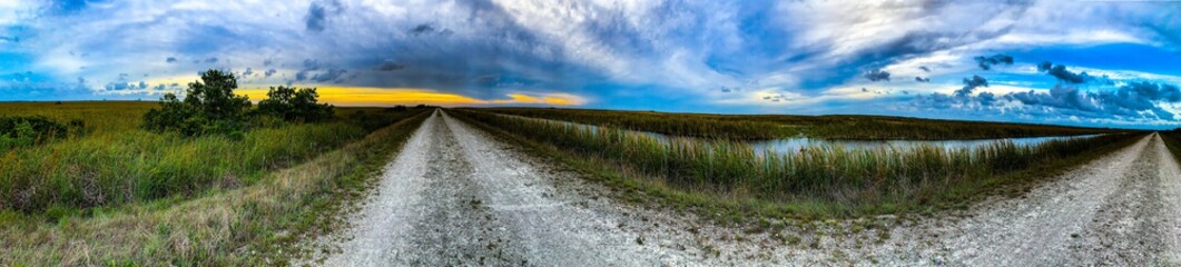 sunset storm in the Everglades National Park