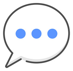 Colored line chat icon