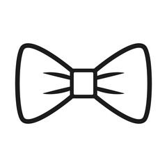 Formal attire, bow line art. Evening dress code, formal night vector icon.