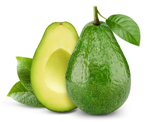 Avocado isolated on white background