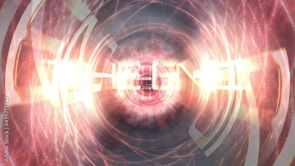 Poster the end futuristic cinematic sci-fi stock footage. 4k 3d render title showing the end golden text me