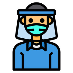 Avatar filled outline icon
