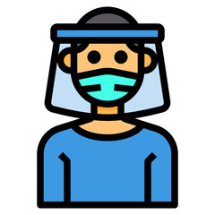 Avatar filled outline icon