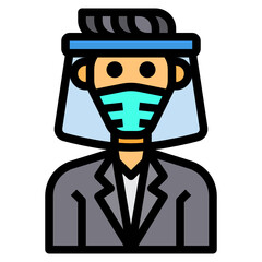 Avatar filled outline icon