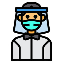 Avatar filled outline icon