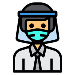Avatar filled outline icon