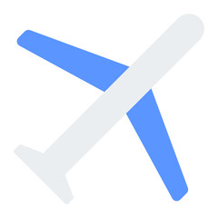 Flat airplane icon