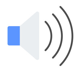 Flat volume up icon