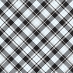 Sky Blue Chevron Plaid Tartan textured Seamless Pattern Design