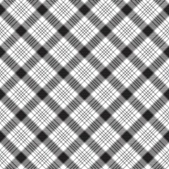 Black and White Chevron Plaid Tartan textured Seamless Pattern Design