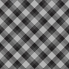 Black and White Chevron Plaid Tartan textured Seamless Pattern Design