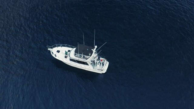 Flying Above a Fishing Boat in The Middle of the Pacific Ocean
