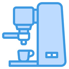 Espresso blue outline icon