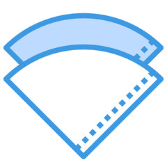 Filter blue outline icon