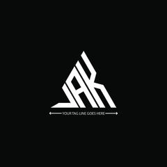 J A K letter logo creative design. J A K unique design © MdAminul