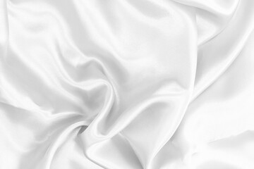 Fototapeta na wymiar White fabric silk texture for background
