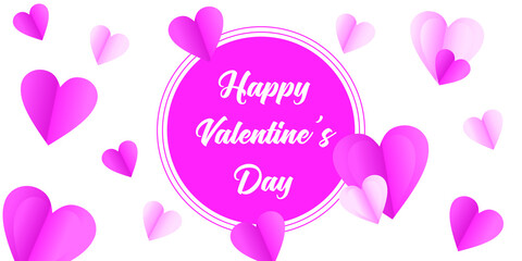 Valentine's day concept background. Web banner