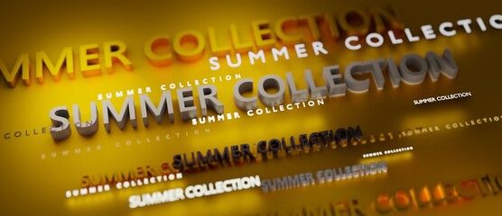 Abstract SUMMER COLLECTION 3D TEXT Rendered Poster (3D Artwork)