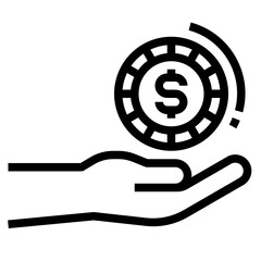 Profit outline icon