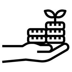 Profit outline icon
