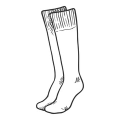 Vector Sketch Hand Drawn Socks