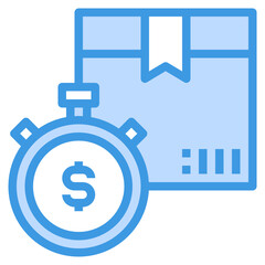 Logistic blue outline icon