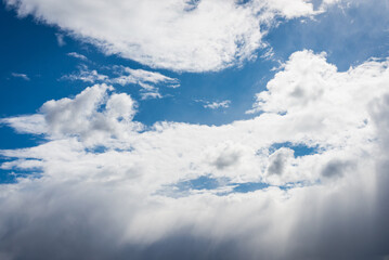 White clouds. perfect blue sky.cirrus clouds formation with blue heaven background.