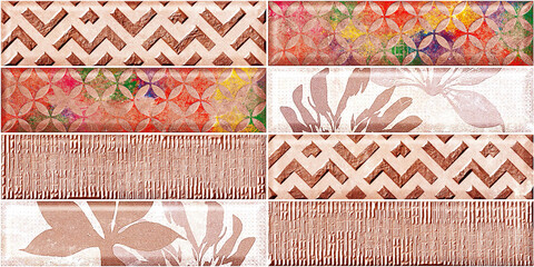 Fototapeta na wymiar digital wall tile design, wallpaper, background and texture for interior home decor