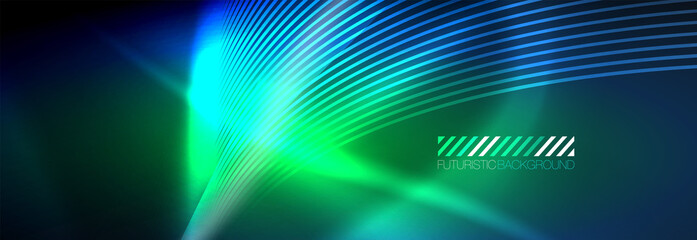 Neon dynamic beams vector abstract wallpaper background. Wallpaper background, design templates for business or technology presentations, internet posters or web brochure covers