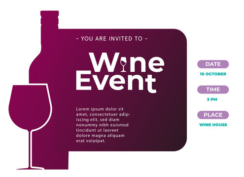 Design for wine event vector colorful background