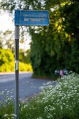 Old style rysty buss stop sign