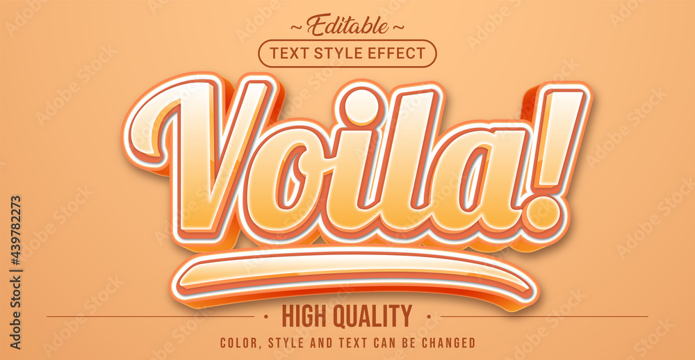 Poster Editable text style effect - Voila! text style theme.