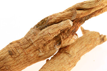 Ginseng on a white background