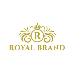 Royal Brand Logo Design Gold