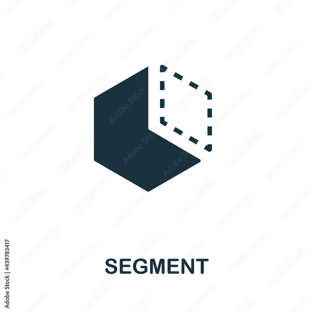 Poster segment icon. simple creative element. filled monochrome segment icon for templates, infographics an