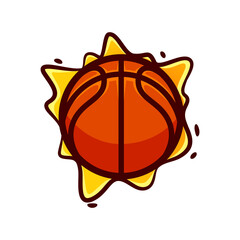 basketball illustration with splash effect