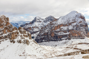 Mountain landscape at Lagazuoi . Dolomiti Mountain. Italy