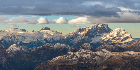 Mountain landscape at Lagazuoi . Dolomiti Mountain. Italy