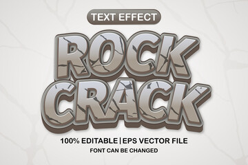 rock crack 3d editable text effect