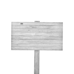 Wooden sign isolated on white