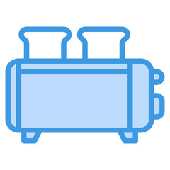 Toaster blue outline icon