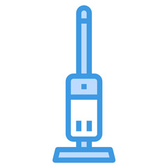 Vacuum Cleaner blue outline icon