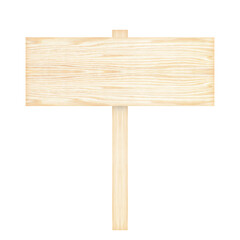 Wooden sign isolated on white